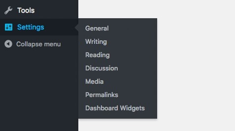 wordpress-settings-menu