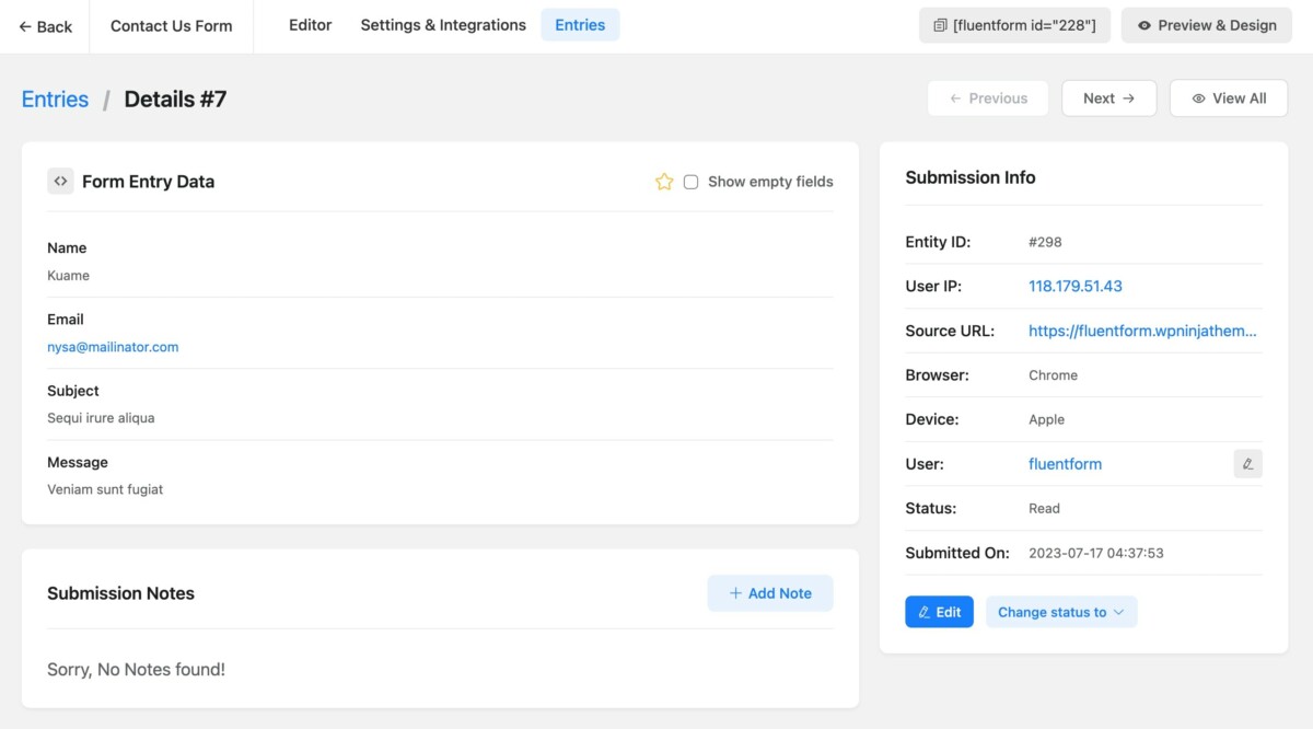 超级好用的 WordPress 表单插件 Fluent Forms - Fluentform 3