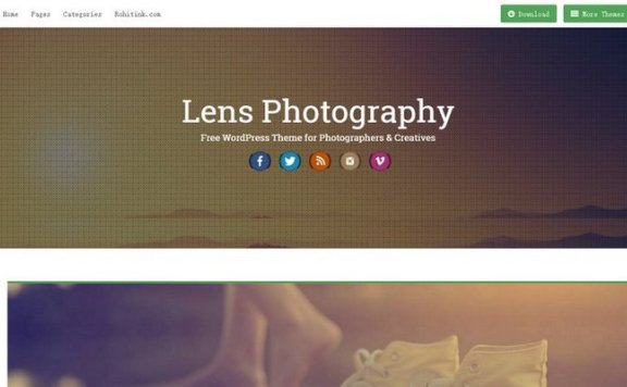 WordPress 免费图片摄影主题 Lens