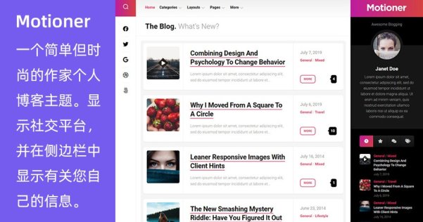 WordPress 免费博客主题 Motioner