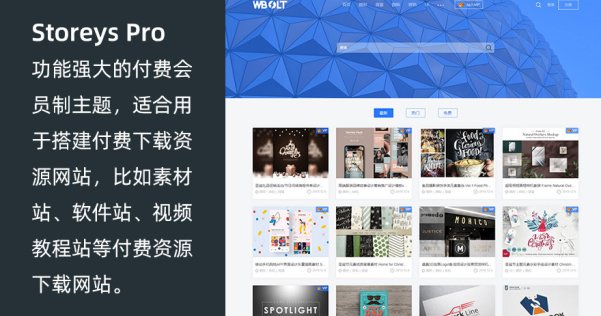 WordPress付费会员制资源下载站主题 Storeys Pro