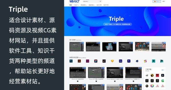 WordPress软件素材源码付费下载主题Triple